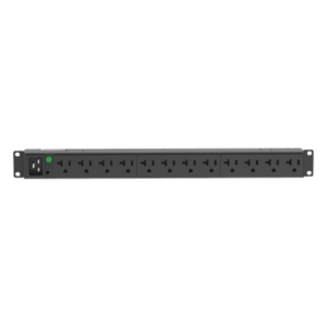 PANDUIT P12B30M – PDU Básico para Rack / 12 Contactos NEMA 5-20R / Entrada NEMA L5-20P / 20 Amp / 120 Vca / Montaje Horizontal 1UR / Cable 3 m (9.8 ft)