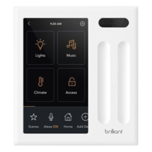 BRILLIANT BHA120USWH2C – Controlador de Iluminación Inteligente / Pantalla Táctil LCD 5
