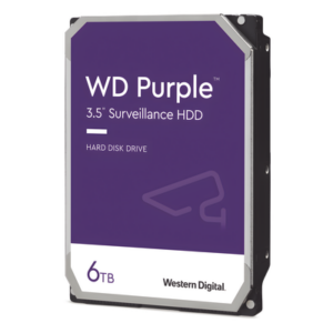 Western Digital (WD) WD62PURZ – Disco Duro PURPLE de 6TB / 3 AÑOS DE GARANTÍA / Para Videovigilancia