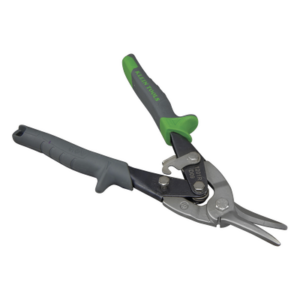 KLEIN TOOLS 1201-R – Tijeras de Aviación / Corte Derecho / Cortacables Integrado / Acero Calibre 18 / Inoxidable Calibre 22 / Bloqueo por Resorte