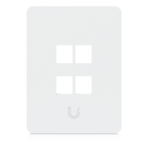 UBIQUITI UACC-WP-KEYSTONE-V-4P – Placa Keystone / 4 Puertos / Superficie Pintable / Montaje 1-Gang / Paquete 4 Piezas