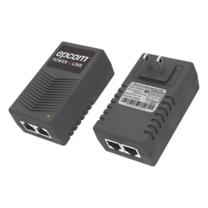 EPCOM POWERLINE ADPOE2403 – Inyector PoE de Pared / 24 Vcc / 1 A / 24 W / Protección OV, OC, SC, UV / -25°C a 65°C / Doble RJ45