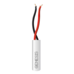 GENESIS 2101-1101/1000 – Cable para Alarma / 2x22 AWG / Cobre Sólido / Riser CMR-CL3R / 305 m (1000 ft) / Blanco