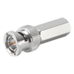 RF INDUSTRIES,LTD RFB-1705 – Conector BNC Macho / Ensamble Roscable / RG-59/U / 75 Ohm / 14 mm x 37.6 mm / Níquel-Oro-Delrin