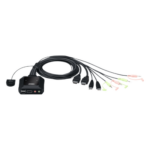 ATEN CS22H – Conmutador KVM / 2 Puertos / HDMI 4K 60 Hz / DCI 4096x2160 / HDCP 2.2 / Audio 3.5 mm / USB 2.0