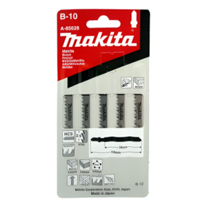 MAKITA A-85-628 – Paquete de 5 Sierras para Caladora / 75 mm / 9 TPI / Corte 3-65 mm / Madera, Triplay, PVC