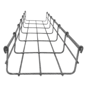 CHAROFIL MG-50-932BM – Charola Tipo Malla / Bimetálica 90% Zinc 10% Aluminio / 66/150 mm / 158 Cables Cat6 / Tramo 3 m (9.84 ft) / Exterior y Zonas Húmedas