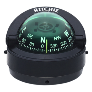 RITCHIE S-53 – Brújula Marítima / Dial 70 mm / Iluminación Nocturna Verde / DirectiveForce Magnets / Montaje en Bracket / 100% Reparable