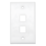 HIKVISION DS-1FPA2-A – Placa de Pared / 2 Puertos / UL 94 V-0 / 114x70x10 mm / 0.37x0.23x0.03 ft / 20 Piezas / Blanco