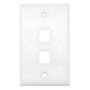 HIKVISION DS-1FPA2-A – Placa de Pared / 2 Puertos / UL 94 V-0 / 114x70x10 mm / 0.37x0.23x0.03 ft / 20 Piezas / Blanco