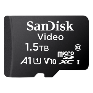 SANDISK SDSDQA5S51T50BP – Memoria microSD / 1.5TB (1500 GB) / Alta Resistencia / Videovigilancia 24/7 / Clase 10 / UHS-I / -25°C a 85°C / 768 TBW
