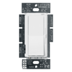LUTRON ELECTRONICS DVSCCL153PSW – Atenuador de Pared / LED/CFL 150 W / Incandescente 600 W / Un Polo o 3 Vías / 150 Niveles de Luz / 120 V CA / Blanco Nieve