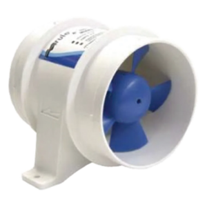 RULE 240 – Soplador de Aire / 4 pulgadas (102 mm) / 235 CFM / 13.6 VCC / 4.3 A / Carcasa Niquelada Resistente a Corrosión