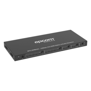 EPCOM PROAUDIO EPC-MXB42A – Matriz HDMI / 4 Entradas x 2 Salidas / 4K2K@60Hz / HDR / YCbCr 4:4:4 / HDCP 2.2 / 18 Gbps / Extractor de Audio / Downscaling 4K a 1080p