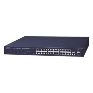 PLANET GS-4210-24T2S – Switch Administrable Capa 2 / 24 Puertos Gigabit RJ45 / 2 Puertos SFP 100/1000X / 52 Gbps / 1U Rack / 17.5 x 8.15 x 1.77 in