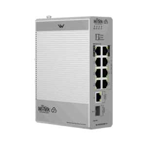 WI-TEK WI-PCES310GF-H – Switch Industrial PoE / 8 Puertos Gigabit PoE / 270W Budget / Uplink SFP / DIN-Rail / -30°C a 65°C / Fanless