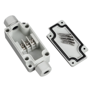 PRECISION PST-PBT-3P – Caja de Conexión Exterior / IP66 / 3 Líneas / Terminales Tipo Herradura / Calibre 12-22 AWG / -40°C a +120°C