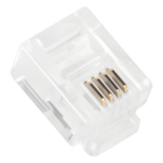 LINKEDPRO BY EPCOM TCRJ11-100 – Plug Modular RJ11 / 4 Contactos / Chapado Oro 50 Micras / Paquete 100 Piezas