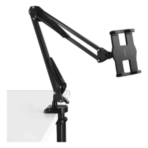UGREEN 50394 – Soporte para Tableta con Brazo tipo Perezoso / Brazo Ajustable y Cabezal de 360° / 3 Perillas de Ajuste / Soporta dispositivos de 4'' a 12.9'' de hasta 1.5 KG / ABS + Metal de Alta Calidad.