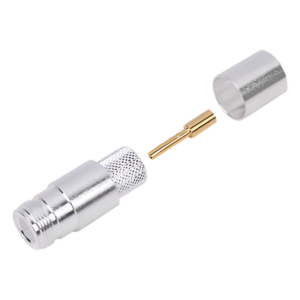 RF INDUSTRIES,LTD RFN-1028-2L2 – Conector RF / N Hembra / Anillo Plegable / LP600 LMR-600 7977A CNT-600 / Cuerpo Bronce Plateado / Contacto Oro