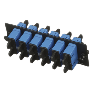 PANDUIT FAP6WBUDSCZ – Placa Acopladora de Fibra Óptica / 6 Conectores SC Dúplex / 12 Fibras Monomodo OS1/OS2 / Color Azul