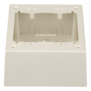 PANDUIT JBP2DIW – Caja de Pared Superficial Doble / PVC Autoextinguible / 5.19 x 5.19 x 2.75 in (131.9 x 131.9 x 69.8 mm) / Blanco Mate