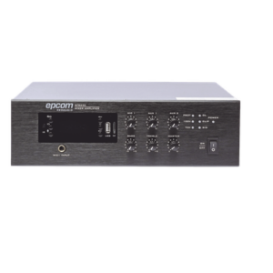 EPCOM PROAUDIO SF-B240 – Mini Amplificador Mezclador / 240W RMS / Sistema 70/100V / Bluetooth / MP3 / Tuner FM / Prioridad Micrófono / 0.98 x 0.29 x 0.82 ft
