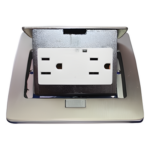THORSMAN TH-MC-PC – Mini Caja de Piso Rectangular / Acero Inoxidable / 2 Contactos 127V / 15A / 12.4 x 12 x 7.2 cm / 4.88 x 4.72 x 2.83 pulg