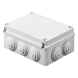 GEWISS GW-44-010 – Caja Estanca de PVC Para Derivación y Conexión, 12 Entradas, Tapa Atornillada, 380x300x120 mm (Área interna), Uso Exterior IP55, Material que no Propaga el Fuego y Libre de Hálogenos