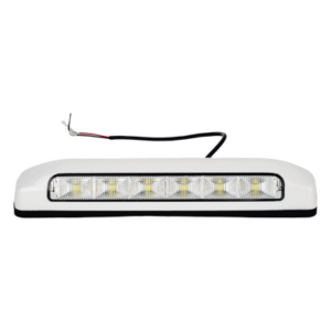 EPCOM INDUSTRIAL SIGNALING XLTE2205W – Luz de Escena LED / 6 LED / 75 lm / IP67 / 12-24 VCC / 0.1 A / 203 x 41 x 29 mm / 8 x 1.6 x 1.1 in / -30°C a +50°C / Bisel Blanco