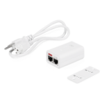 UBIQUITI POE-24-7W-G-WH – Adaptador PoE / Gigabit 10/100/1000 Mbps / 24 VDC 0.3 A / Protección ESD / 72 x 45 x 33 mm / Interior