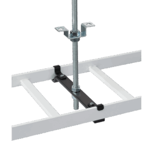 HOFFMAN LCSK12 – Kit de Soporte Central para escalerilla con Ajuste 12.00 pulgadas de Acero Color Negro / Incluye Varilla Roscada y Brackets / Para instalacion a Techo