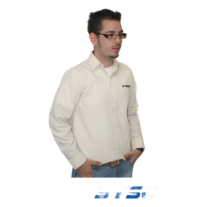 CMCMAZMSYS – Camisa manga larga beige, logo (Medalla).