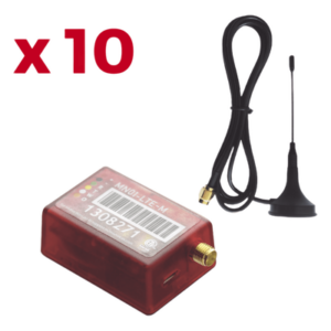 M2M SERVICES KIT10MN01 – Kit Comunicadores de Alarma / 10 Unidades / 4G LTE-M y 5G / SIM Multicarrier / Compatible 99% Paneles / Control Remoto vía App