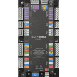 SUPREMA CS20P – Panel de Control de Acceso / 2 Puertas / PoE+ / 500,000 Usuarios / TCP/IP 10/100 Mbps / 2 Entradas Wiegand / RS485 para Lectores Esclavos