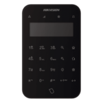 HIKVISION DS-PK1-LT-WB/BLACK – Teclado Inalámbrico / Pantalla LCD Táctil / Control de Relevadores / Cifrado AES-128 / 433 MHz / 2 Años Batería Standby