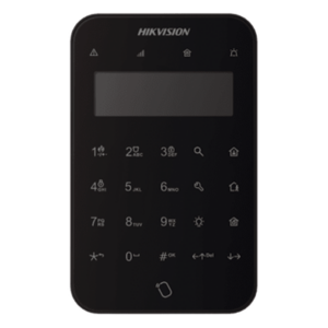 HIKVISION DS-PK1-LT-WB/BLACK – Teclado Inalámbrico / Pantalla LCD Táctil / Control de Relevadores / Cifrado AES-128 / 433 MHz / 2 Años Batería Standby