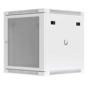 UBIQUITI UACC-RACK-12U-WALL-600-P – Gabinete Rack 12U / Montaje en Pared / Profundidad Ajustable 448-508 mm / Capacidad 80 kg / Ventilación Integrada / Puerta Perforada