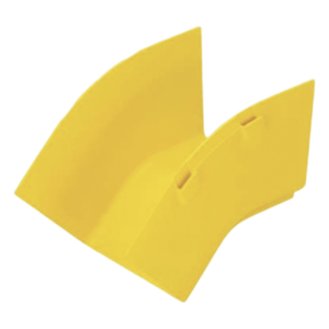 PANDUIT FROV454X4LYL – Bajada Vertical Exterior / Ángulo 45° / Radio de Curvatura 2' (50.8 mm) / Canaleta 4x4 / Color Amarillo / QuikLock