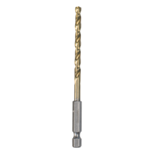 MAKITA D-23911 – Broca hexagonal / 3/16" (4.8 mm) / TiN / HSS / Punta 135° / Vástago 1/4" / 4-7/32" (107.2 mm)