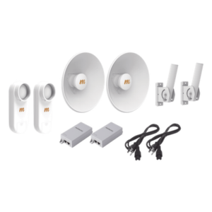 MIMOSA NETWORKS C5X-PTP-KIT4 – Kit de 2 radios C5X / Con antena N5-X25-2PACK (25 dBi) / Frecuencia extendida (4.9 a 6.4 GHz) / Incluye inyector POE / cable de alimentación y 2 FLEXIMOUNT-XL de / Ideal para hasta 10 km