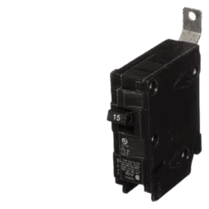 SIEMENS B115 – Interruptor Automático / 1 Polo / 15 A / 120 V AC / Capacidad de Interrupción 10 kA / Protección Termomagnética / Diseño Atornillable