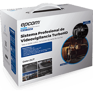 EPCOM PROFESSIONAL B8-KIT-CV/AT – Kit TurboHD / DVR 4 Canales / 4 Cámaras Bala ColorVu / 1080p Lite / H.265+ / IP66 / Audio Integrado