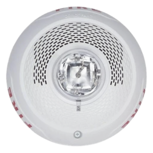 SYSTEM SENSOR SPSCWLED – Bocina con Estroboscópico / Montaje en Techo / Flash 1 Hz / Altavoz 8' con Puente para Plafón / Diseño Compacto / Menor Consumo de Energía