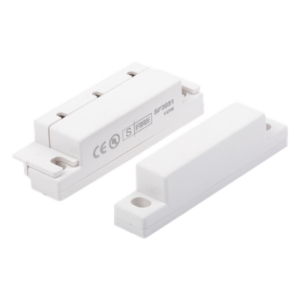 SFIRE SF-2031 – Contacto Magnético para Puertas y Ventanas / Gap 33 mm / NC Normalmente Cerrado / 12 VCC / Cubierta Protectora / 63 mm Largo