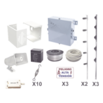 YONUSA YPROKIT25F – Kit de Cerco Eléctrico Perimetral / 25 m (82 ft) / 12,000V / Consumo 1.2 kW/mes / Tecnología SMT / Respaldo con Batería