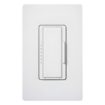 LUTRON ELECTRONICS MRF2S6CLWH – Atenuador de Pared Inalámbrico / 150 W LED/CFL / 600 W Incandescente / 600 VA MLV / 120 V / Sin Neutro / Control Multipunto