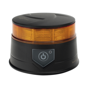 ECCO EB5200A – Baliza LED Recargable / Color Ámbar / IP67 / 12-24 V / 7 Patrones de Destello / Montaje Magnético y Succión