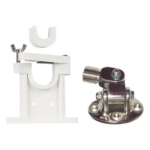 SYSCOM 410R/2 – Kit de montaje de acero inoxidable ajustable con soporte para antenas de 1" ó 1 1/2" de Diámetro. Rosca Estándar 1" x 14 Hilos.