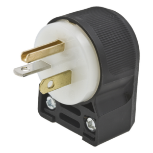 HUBBELL HUB-HBL-5366-CA – Clavija angular / 20 A / 125 V CA / 2 polos 3 hilos / NEMA 5-20P / Grado comercial-industrial / 2.08 in alto